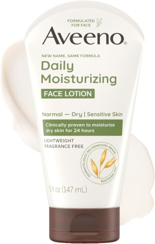 Image of Aveeno Daily Moisturizing Face Lotion, Fragrance-Free, 5 Ounce (Pack of 12)