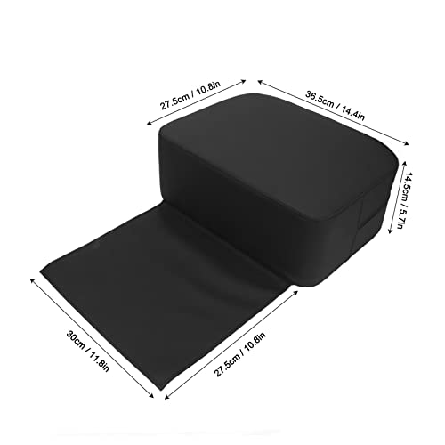 Salon Booster Cushion for Child Hair Cutting, Styling Chair, Black PU Leather Barber Beauty Spa Equipment with Higher Density for Additional Support - Image 3