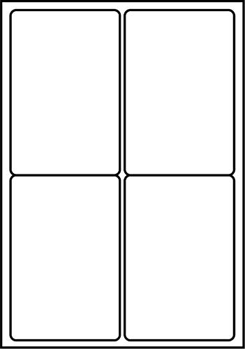 SmithPackaging A4 Self Adhesive Address Labels 4 Labels Per Sheet 100 Sheets 99.1 x 139mm 400 Labels