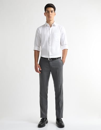 Image of Arrow Mens Charcoal-Grey Pants ARAEOTR1982 30