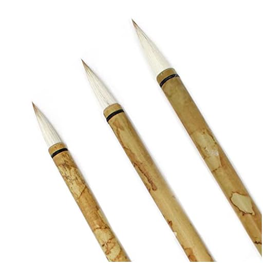 Artway Juego de 3 brochas Chinas pequeñas, Medianas y Grandes