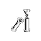 BIG GAUGES Pair of 316L Surgical Steel 8g Gauge 3mm Double Flared Saddle Screw Tunnel Ear Plugs Piercing Jewelry Stretcher BGDFT 10680