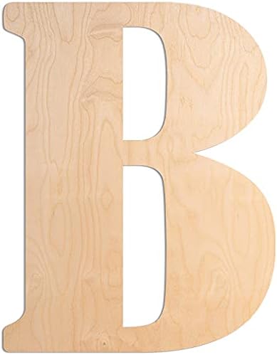 UNFINISHEDWOODCO Tall Vintage 23 Inch Unfinished Letter B, 23