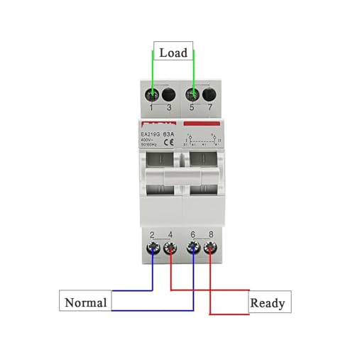 Interrupteur d'isolation de qualité supérieure MTS 2P 63A double puissance rail DIN