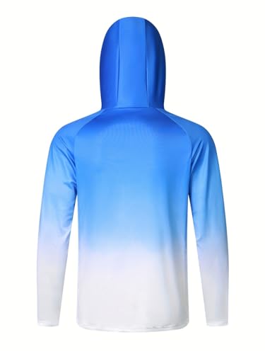 Generic Upf50+ Sun Protection Hoodie Shirt Men's Long Sleeve Uvt Shirt with Mask Rash Protection Fishing Lightweight2