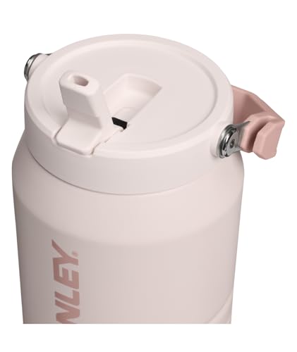 Image of STANLEY IceFlow Flip Straw 2.0 Jug, 64 oz, Rose Quartz | Easy Carry Handle | Twist On Lid and Flip Up Straw | Leakproof Water Bottle | Insulated Stainless Steel | BPA-Free