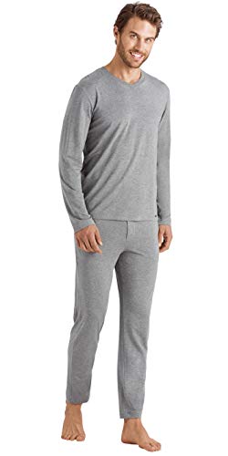 HANRO Men's Casuals Long Sleeve V-Neck Shirt