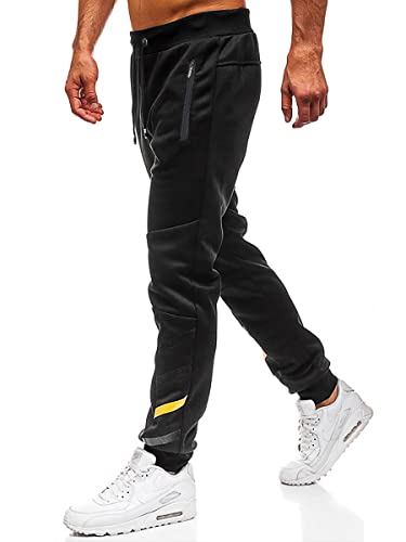 Yameekamulga Men's Joggers Workout Sweatpants with Drawstring Elastic Waist Lounge Athletic Glof Lightweight Pants Pockets Cotton Pants