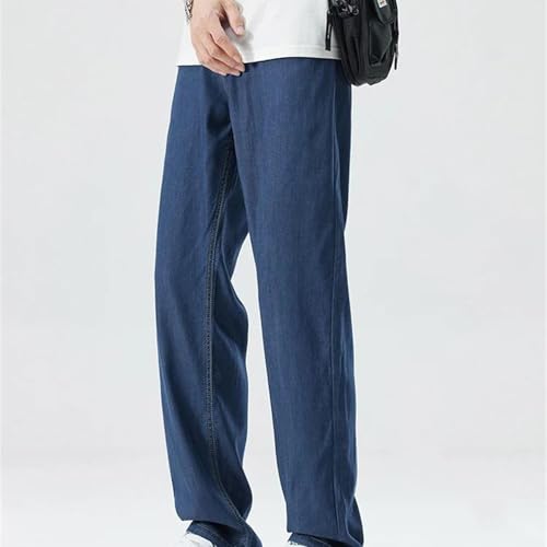 Men's Classic Jeans Cotton Straight Denim Pants Business Work Trousers Male Plus Size Summer Clothing2