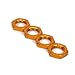 LAFEINA 4PCS M17 17mm Aluminum Wheel Hex Hub Nut Thread 1.0mm for 1/8 RC Model Car HSP Redcat Himoto Upgraded Parts(Gold)