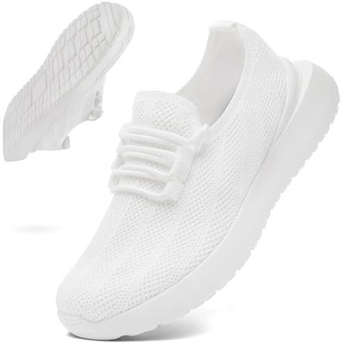 Womens Running Tennis Shoes Slip-On Gym Walking Shoes Breathable ...