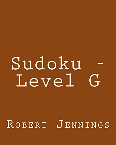 Sudoku - Level G: Fun, Large Print Sudoku Puzzles