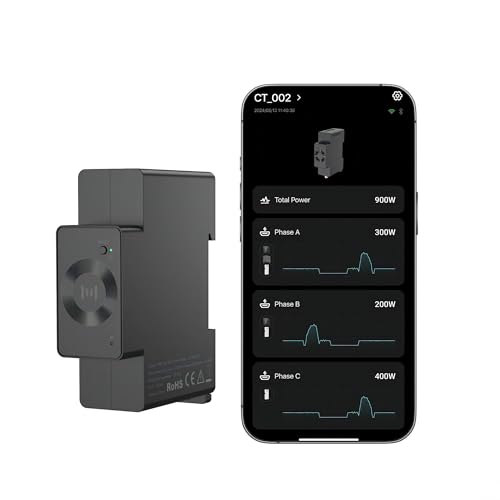 Smarter Zähler CT002 für Marstek 2500D mit Jupiter Serie,Kabellos mit WLAN/Bluetooth, 10 Jahre Garantie, Spart Stromkosten – Schnelle Installation - Nur für Privatpersonen – 0% MwSt