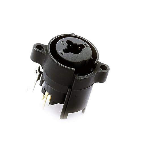 Conector de audio para panel que integra jack 6.35mm y XLR hembra de 7 pines rectos 4
