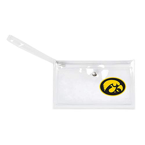 Image of NCAA Iowa Hawkeyes Unisex Ncaancaa Ticket Wristlet, Clear, 9 inch by 5.25 inch