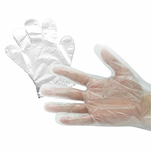 JKG® 100 guantes desechables – Guantes de cocina desechables seguros para alimentos | Guantes desechables de plástico XL medianos y grandes | Guantes de cocina desechables sin látex | Guantes de