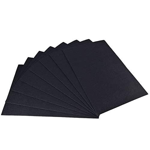 Image of Jtnohx Stiff Felt, 2mm Thick Felt Sheets for Crafts, 8 inchx12 inch Hard Felt Fabric Squares 8Pcs for DIY Projects (Black)