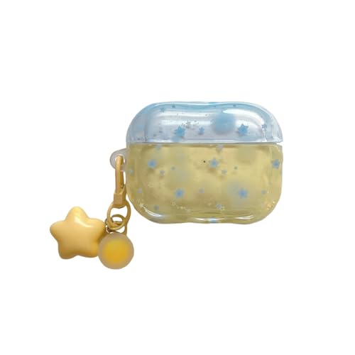 eglixu Bonita funda para AirPods Pro 3 (lanzado en 2025), hermosos diseños de dibujos animados de estrellas, TPU para AirPods Pro de 3ª generación para niñas y mujeres (C)