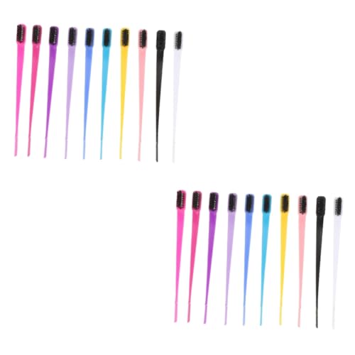 NOLITOY 2sets Angled Eyebrow Brush Comb Brow Shaping Tool Makeup Brush Soft Bristles Eyebrow Comb Set for Brows 10pcs*2
