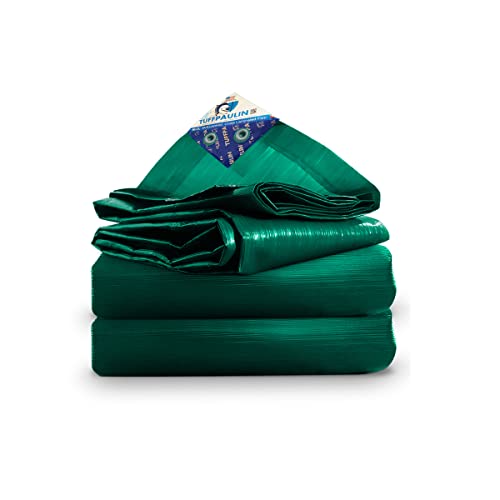 Image of TUFFPAULIN Plastic 18Ft X 15Ft 120 Gsm Green Tarpaulin Tarps, Extra Strong, Reinforced Eyelets, Uv Resistant, 100% Waterproof Virgin, 6 Layer Mlcl 3D Rib Technology-1 No.