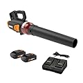 Worx 40V Turbine Leaf Blower Cordless with Battery and Charger, Brushless Motor Blowers for Lawn Care, Compact and Lightweight Cordless Leaf Blower WG584 – 2 Batteries & Charger Included