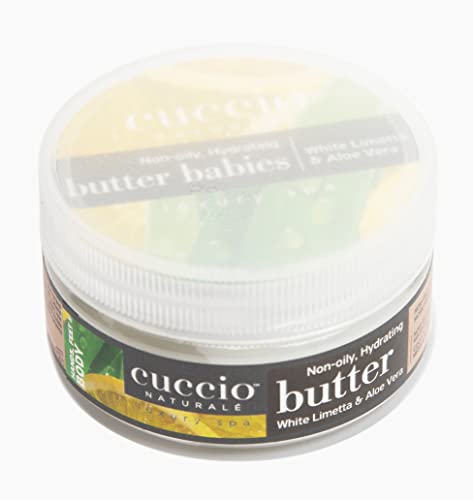 Cuccio Naturale Butter Blends - Ultra-Moisturizing, Renewing Scented Body Cream - Deep, Renewing Hydration For Dry Skin Repair - Made With All Natural Ingredients - White Limetta & Aloe Vera - 4 Oz
