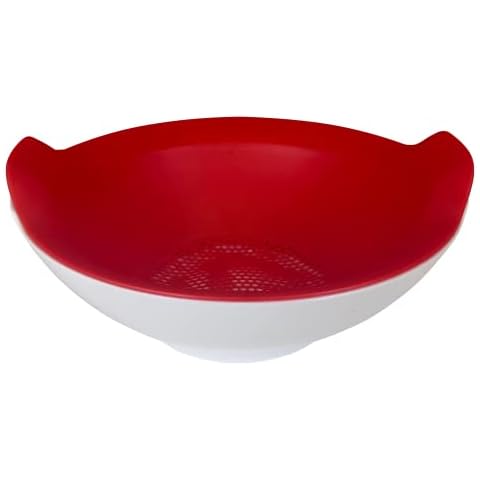 Strainer Colander Fruit Bowl Small Detachable Set with Handle for Berries Vegetables Exultimate Cover