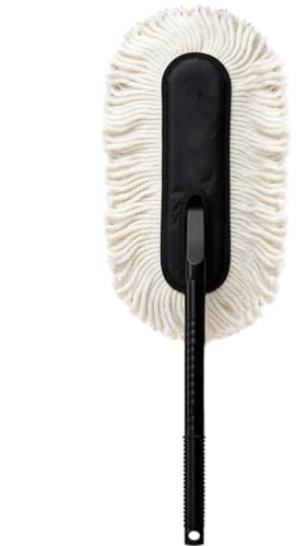 Image of Car Duster with Paraffin Wax-Treated Cotton Strands | Scratch-Free Dry Dust Cleaner for Cars | Lint Free Reusable Exterior Cleaning Brush