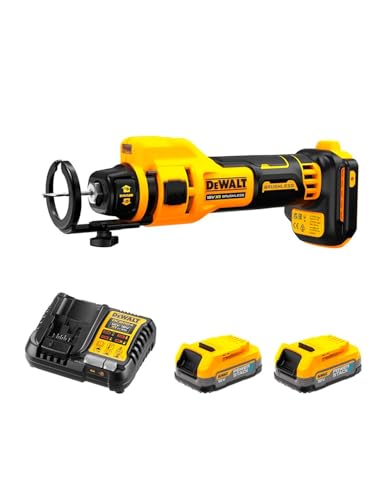 Fraiseuse pour plaques de plâtre DeWALT DCE555E2-SK (2 x 1,7 Ah Powerstack + DCB1104)