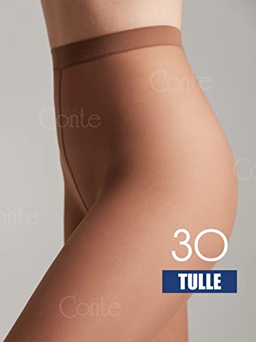Image of Conte elegant Sheer 30 Denier Matte Pantyhose - Tulle