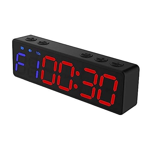 Cronómetro portátil recargable para gimnasio, con respaldo magnético, modo cronómetro, cuenta regresiva y temporizador de intervalos personalizable, para entrenamiento en casa y gimnasio miniatura 1
