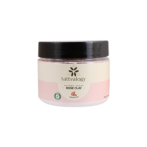 Tattvalogy Rose Clay Powder (200gm) | Clay For Glowing Skin | Kaolin Clay | Powder For Face | Clay Face Mask For Unisex | Parabens & Sulphate Free
