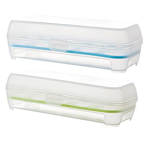 Pamtns Caja de Huevos 2 Piezas Hueveras para Frigorifico Hueveras de Plastico Envase para Huevos con Tapa Caja de Huevos de Plástico Huevera de Plástico Apilable Caja de Almacenamiento de Huevos Cover