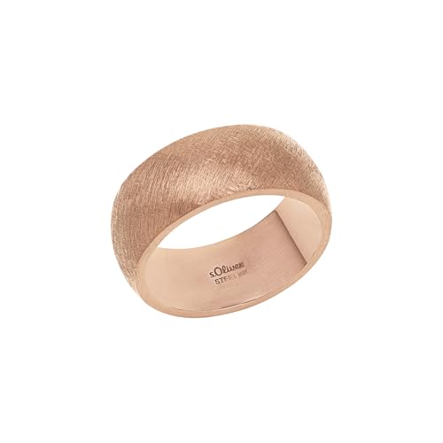 Bague s.Oliver 2037992 pour homme en acier inoxydable marron