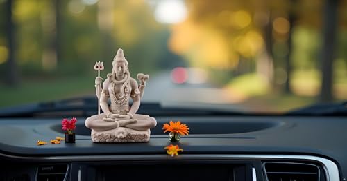 Estatua de Shiva en Pose Padmasana 3.4 pulgadas miniatura 6