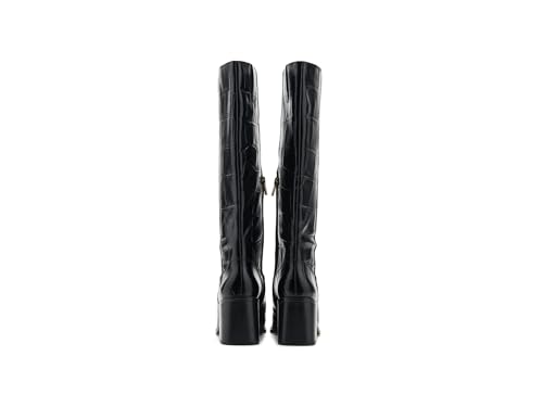 Image of Vince Camuto, Women's, Sangeti Stacked Heel Knee High Boot, Black, 9, Medium
