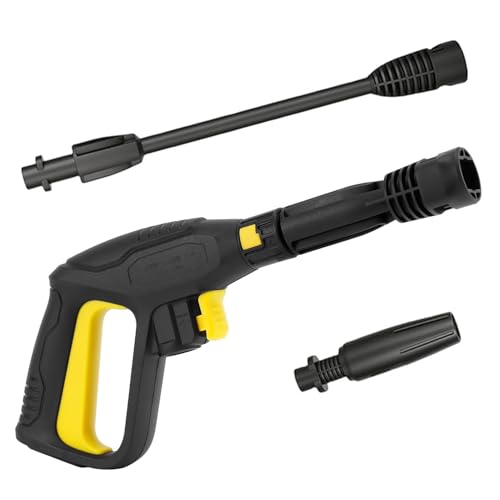Xynovia Pistola Lanza, Pistola de Recambio y Lanza de Pulverización para Karcher Hidrolimpiadora con Sistema de Acoplamiento Rápido Boquilla de Cabezal Ajustable