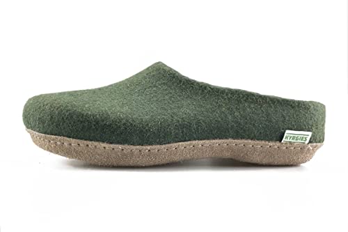 Kyrgies Handmade Wool Felt Slippers with Arch Support and Leather