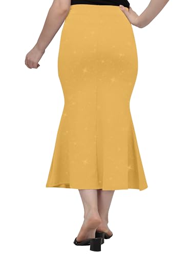 Image of Mehrang Stretchable Shimmer Saree Shapewear Petticoat for Women, Skirts for Women,Shape Wear Dress for Saree