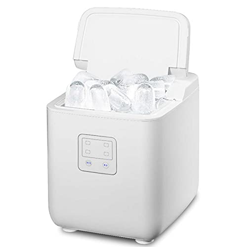 Máquina fabricadora de hielo de sobremesa, compacta y automática, para hogar o cocina, produce cubos redondos de hielo, material ecológico, silenciosa y estable miniatura 1