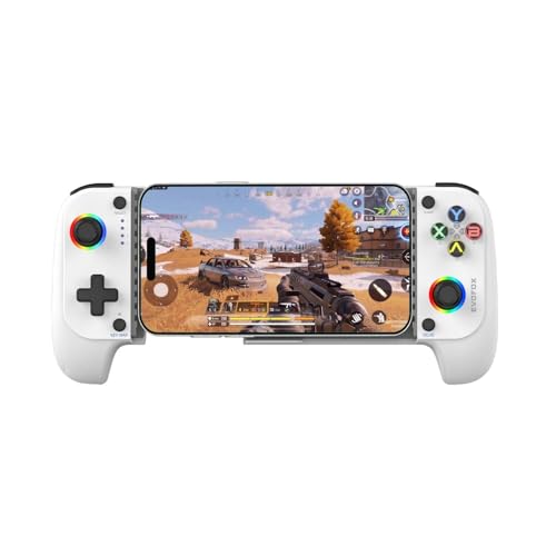 Image of EvoFox Deck Smartphone Gamepad with iPhone /Android, XBOX, HID & Keymap modes | Bluetooth v5.0 | Dual Vibration motors | Magnetic Hall 3D Joysticks | RGB Lighting and Backlit Controls