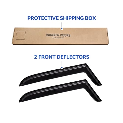 Image of Window Visors Rain Guards Shield for 1997-2006 Jeep Wrangler, Out-Channel Window Vent Wind Deflectors Visors Shades for 97-06 Wrangler TJ, 2PCS
