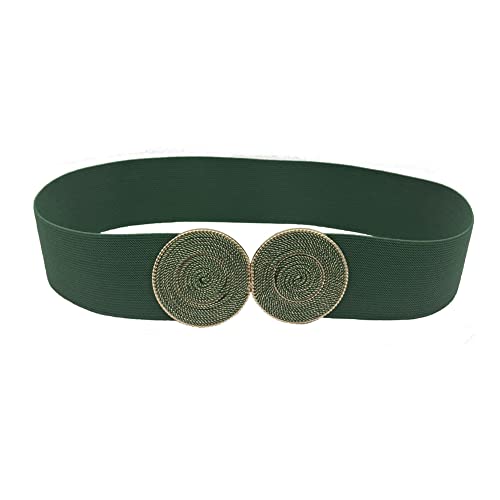 ZAHSY Cinto feminino preto verde vermelho elástico