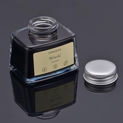 Image of HONGDIAN, Ink Bottle - Non Carbon | Black | 60ml Premium Writing Ink.