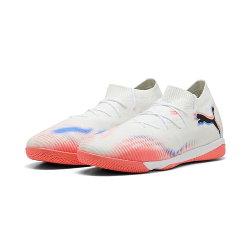 Puma Unisex Future 8 Match It-Fußballschuh, Puma Weiß, Puma Schwarz, leuchtendes Rot, 45 EU – Ansicht 1