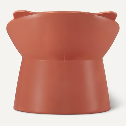 Amazon Basics Futternäpfe für Katzen, Katzenohrform, 2er-Pack, 13,2 × 13,2 × 11,4 cm, orange und blau