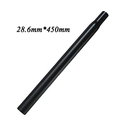 SENQI Bicycle Mountain Bike seat Post Aluminum Alloy seat Tube φ25.4 / 27.2 / 28.6 / 30.4 / 30.8 / 31.8 / 33.9 mm × 350/450/500/530mm(28.6×450mm Black)