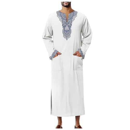 Thobe islamique arabe et manches longues : qamis pour homme adulte