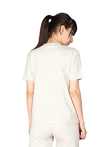 Image of CHKOKKO Women's Terry Cotton Loose Fit Half Sleeve Casual Style T-Shirt