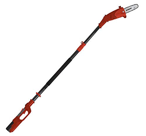 Sun Joe Ion8Ps2-Lt-Red 40V Amp Cordless Multi-Angle Pole Chain Saw, 8", Kit (W/2.5-Ah Battery + Quick Charger) #TOP8